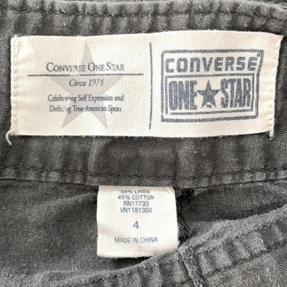 CONVERSE | Women’s Charcoal Gray CONVERSE ONE⭐️STAR Shorts Size 4. - Picture 3 of 5